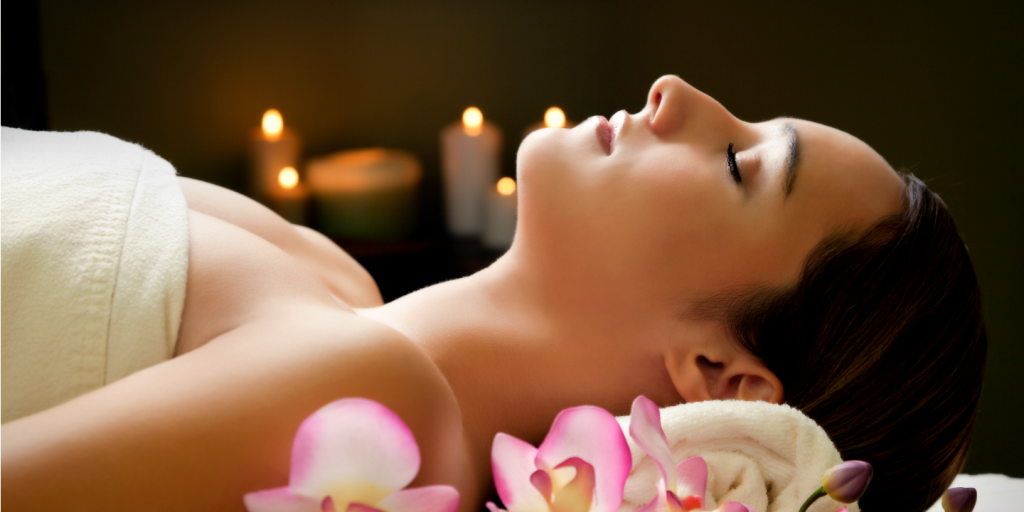 Mulher em um spa